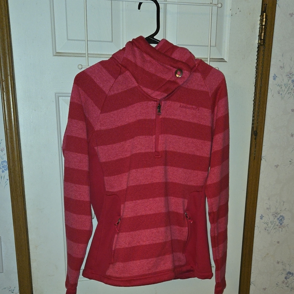 Avalanche Pink and Red Striped Hoodie
